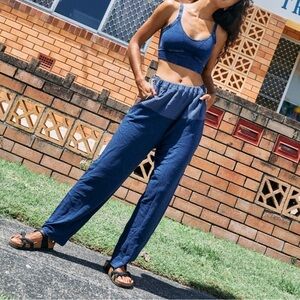 Free People Movement Surfside Straight Leg Colorblock Sweatpants